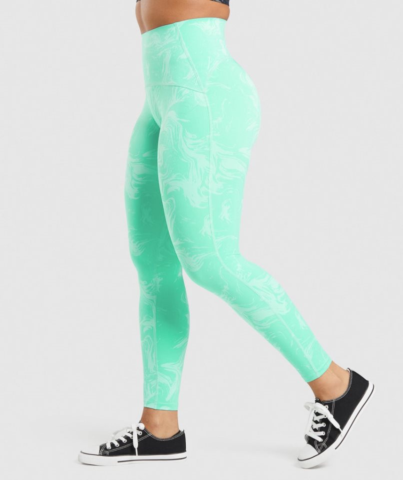 Women's Gymshark GS Power High Rise Leggings Light Turquoise | CA N1D537